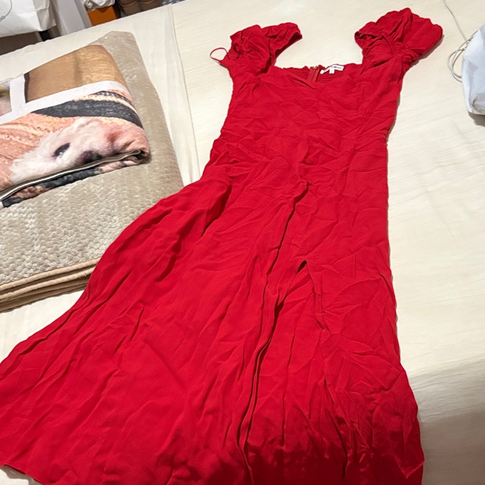 Reformation Vibrant Red Maxi Dress